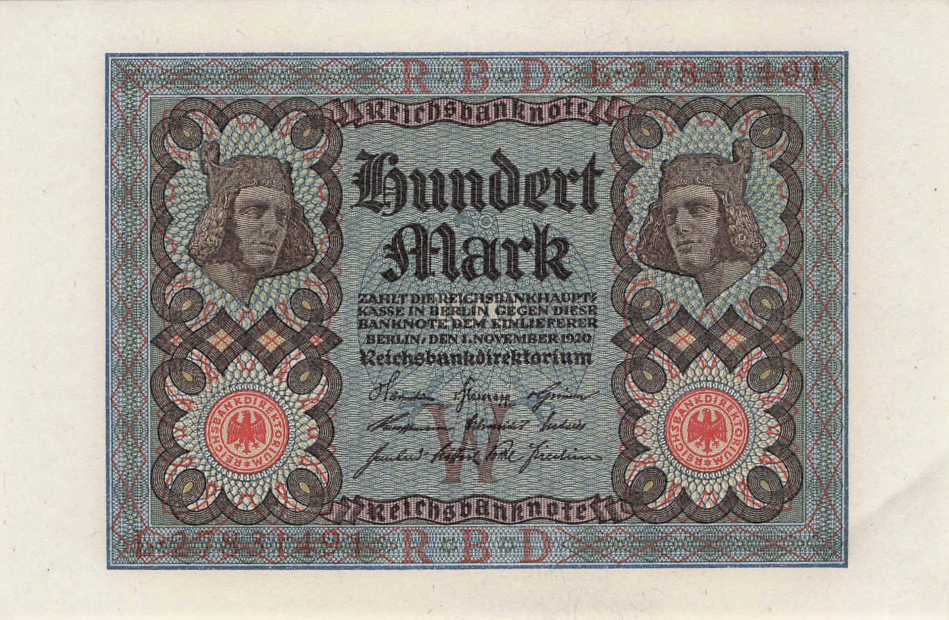 Ro. 067 100 Mark 1920